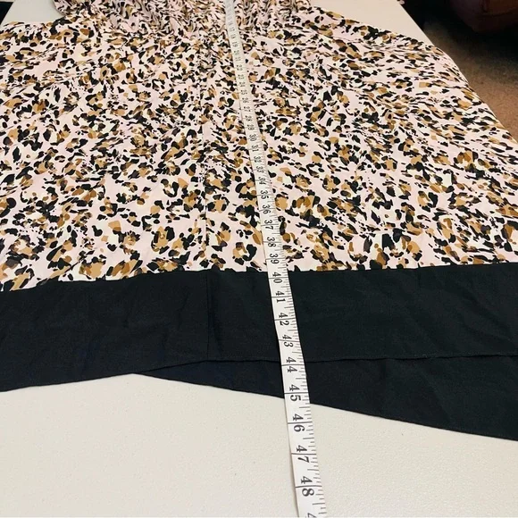 Lane Bryant Leopard Print Shark Hem Midi Dress 16 Pockets Occasional Vacay - Picture 11 of 12